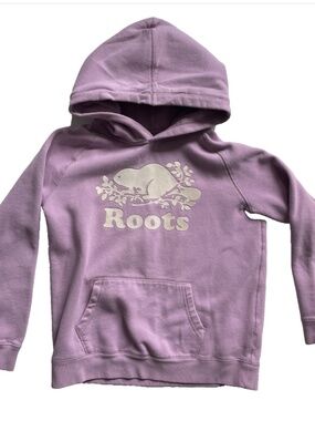 Roots Canada Pink Purple Hoodie Sweatshirt - GIRLS Size Large 2XL (13/14)